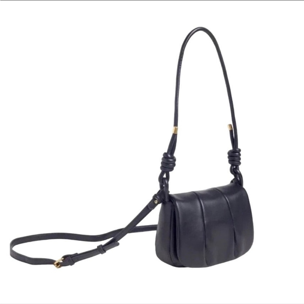 #425 Crossbody Shoulder Bag RACHEL ZOE Super Soft Vegan Leather Black NWT! - Picture 5 of 8